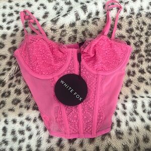 NWT WHITE FOX pink Corset!